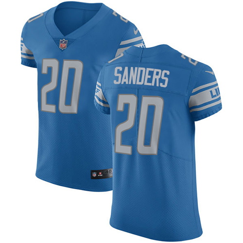 Nike Lions #20 Barry Sanders Blue Team Color Men's Stitched NFL Vapor Untouchable Elite Jersey - Click Image to Close